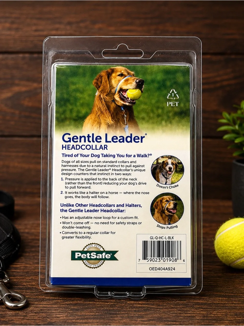 PetSafe Gentle Leader Headcollar Large Black No Pull Dog Training Collar